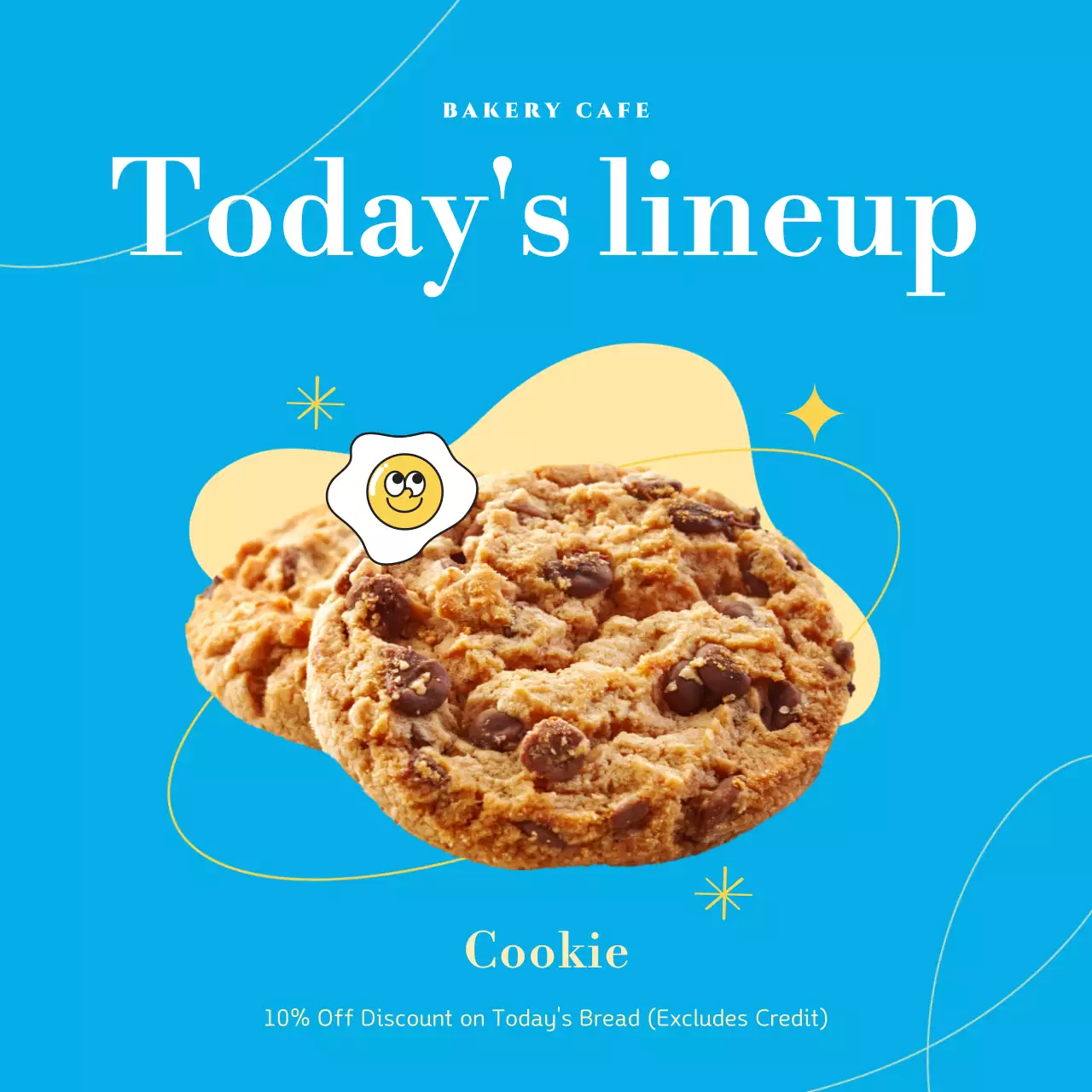 Blue Modern Cookie Promotion Instagram Post