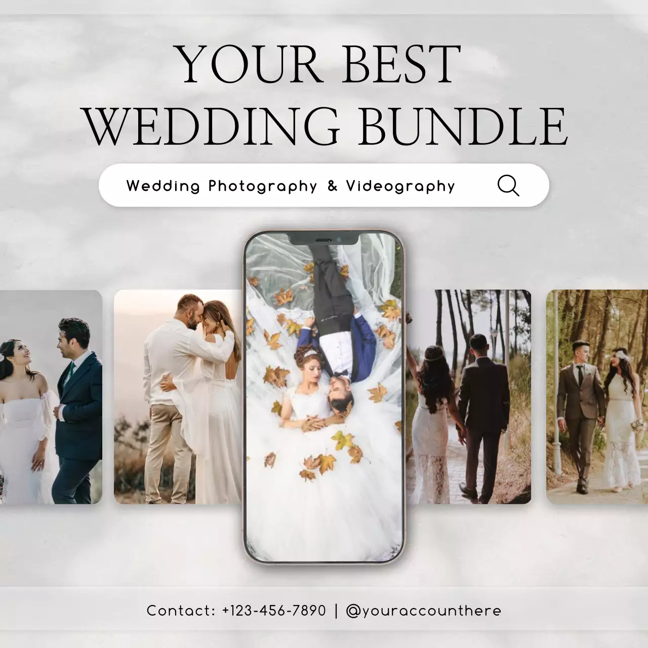White Elegant Wedding Promotion Social Media Post