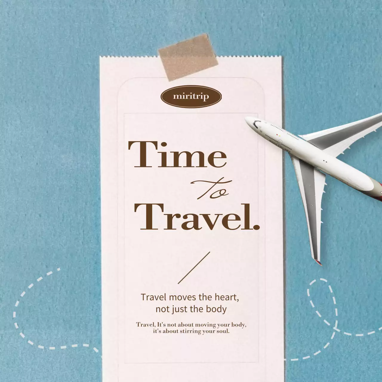 Blue Minimal Travel Advertisement Social Media Post