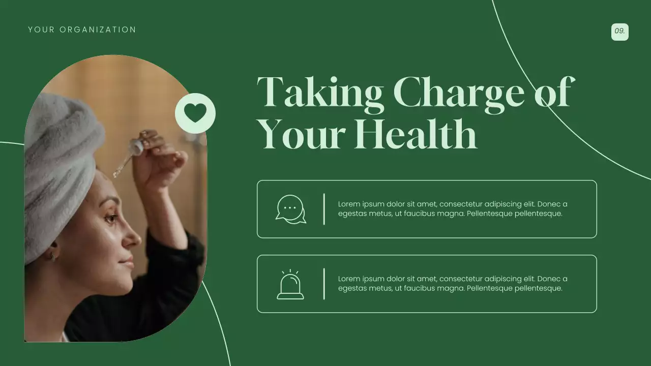 Green Elegant Women's Health Presentation