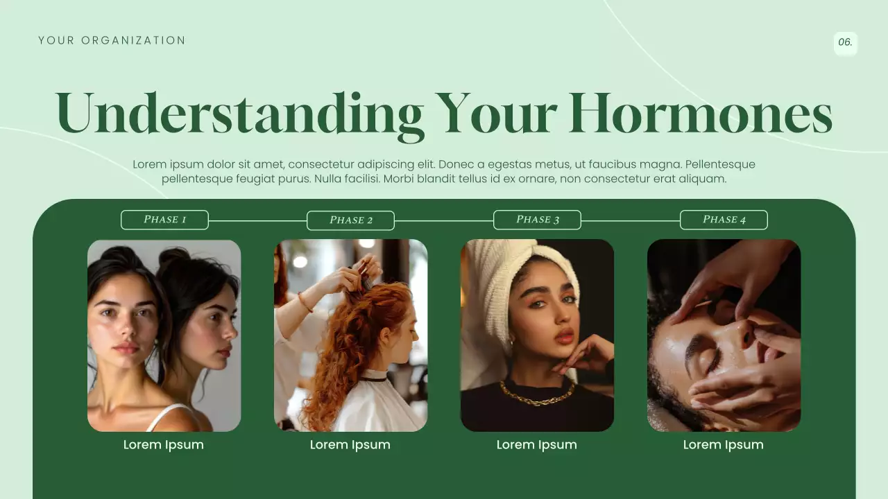 Green Elegant Women's Health Presentation