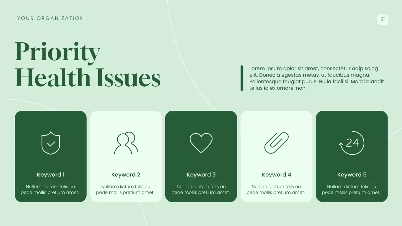 Green Elegant Women's Health Presentation