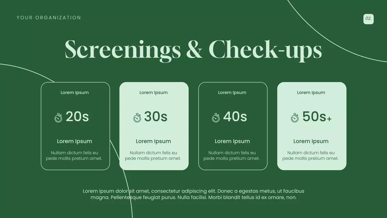 Green Elegant Women's Health Presentation