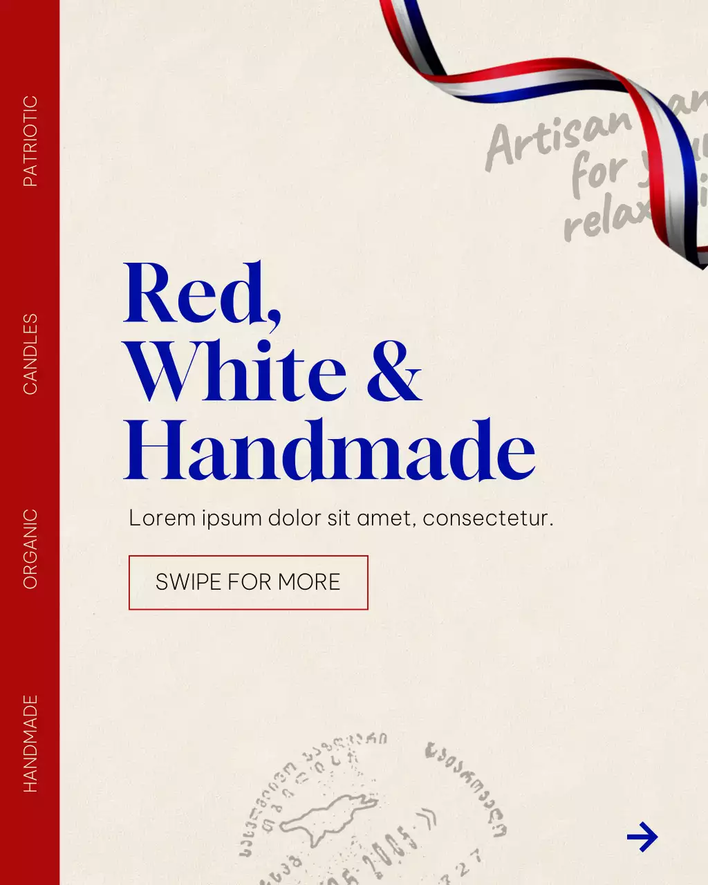 Red Minimal Candles Advertisement Instagram Post