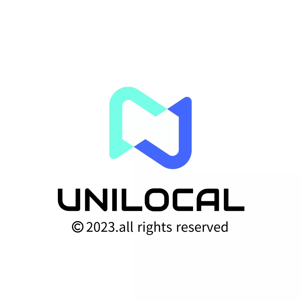 하늘색괴 파란색의 비즈니스 회사로고