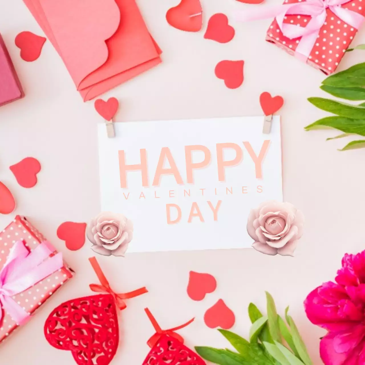 pink romantic valentine invitation