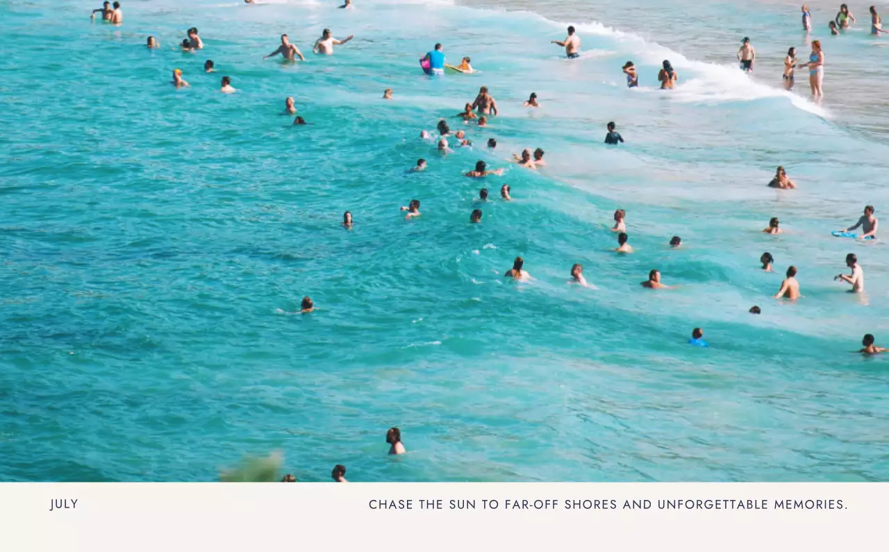 青 シンプル 旅行 カレンダー