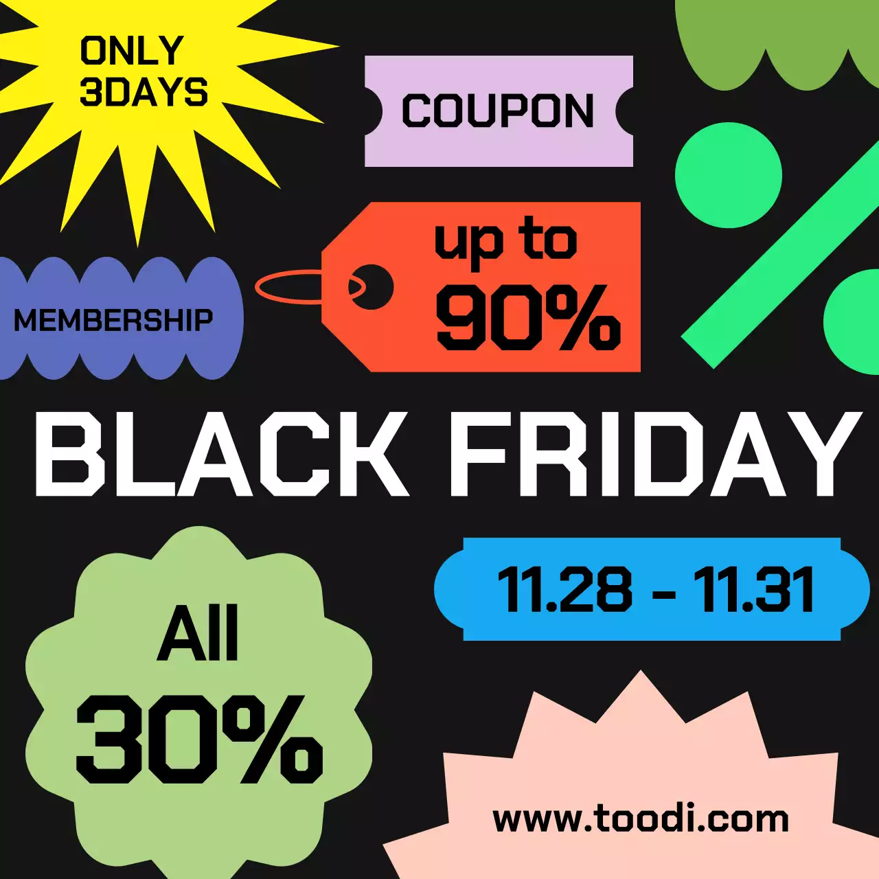 검정 팝 블랙프라이데이 할인 BLACK FRIDAY SALE