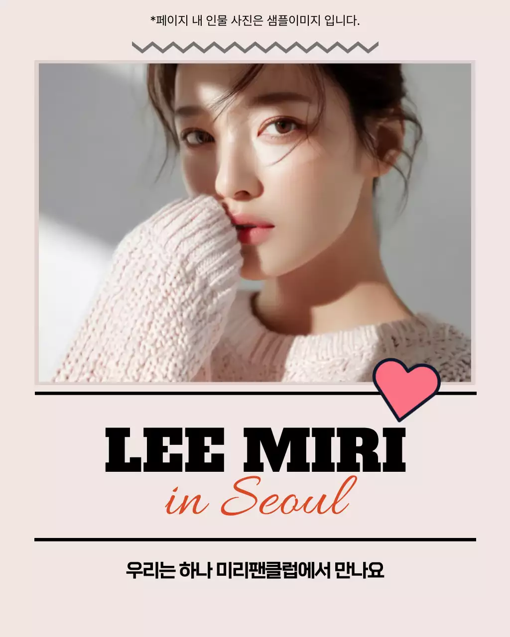 핑크 모던 팬클럽 홍보