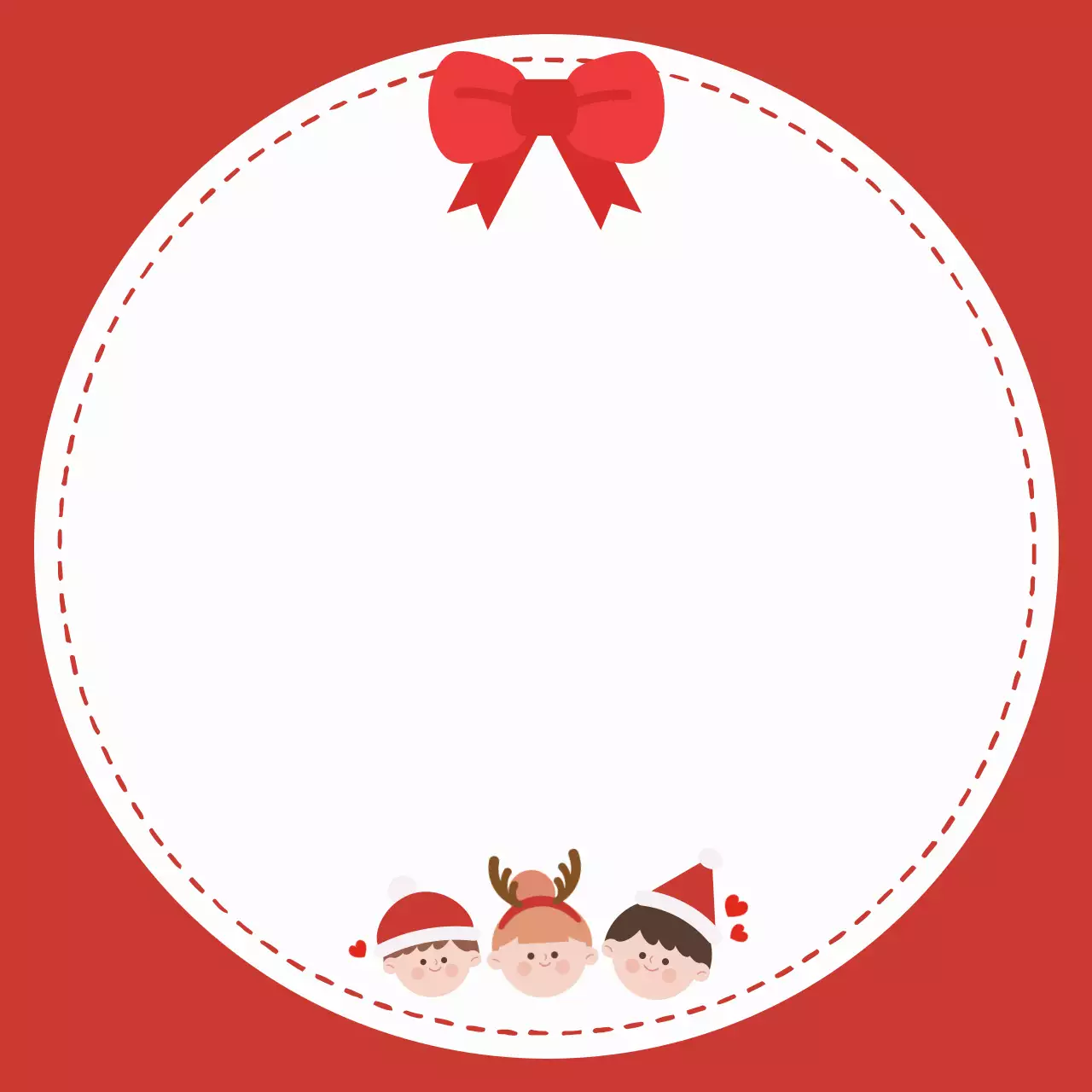 빨강 아기자기한 크리스마스 포토프레임