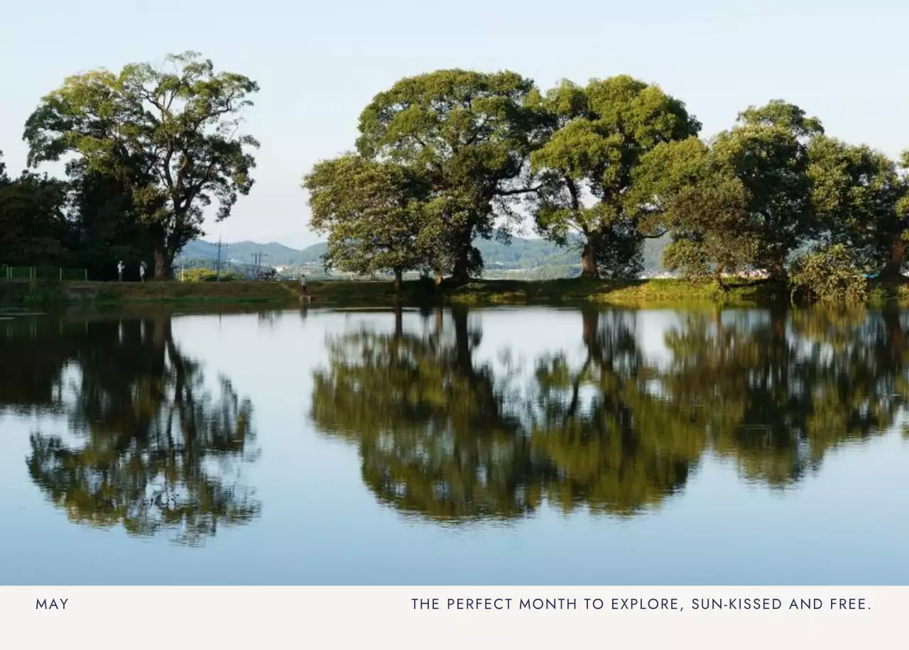 アイボリー モダン 風景 カレンダー