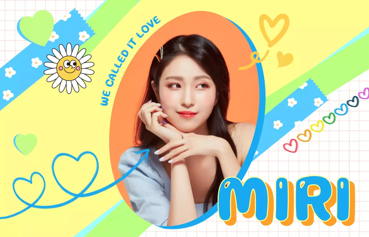 팝한 파스텔톤의 색감과 귀여운 스티커로 포인트를 준 다이어리 느낌