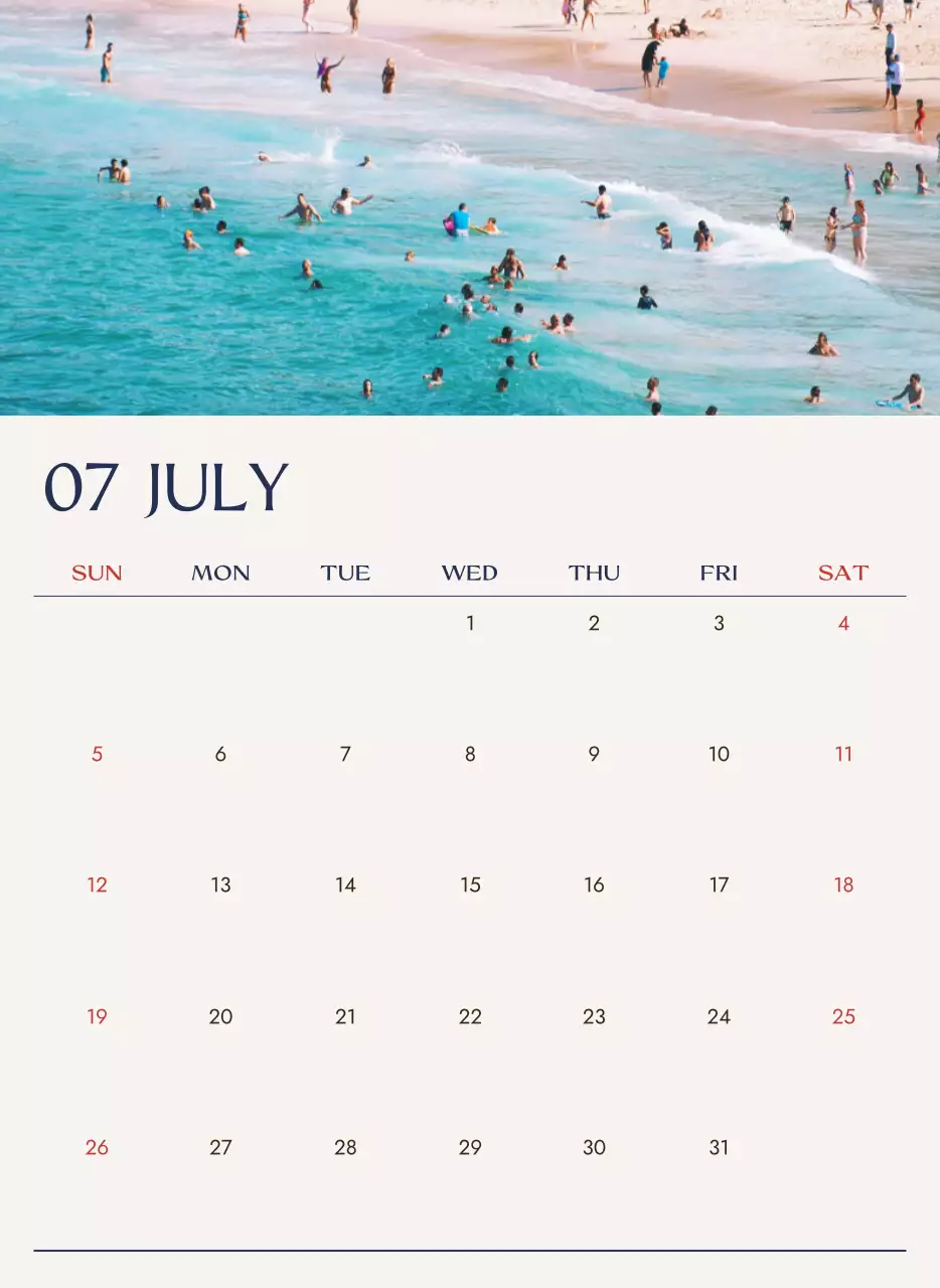 베이지 심플 달력 캘린더