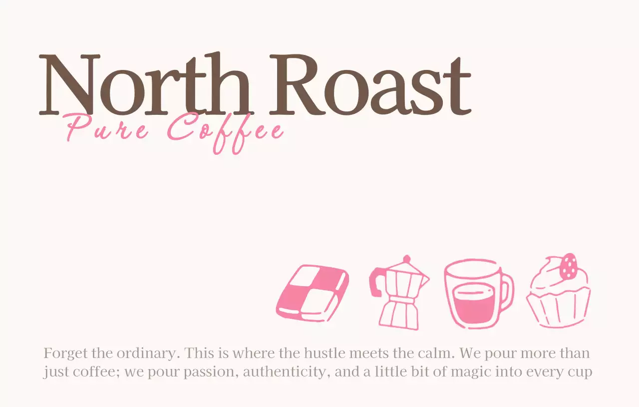 ピンク シンプル コーヒー ラベル おしゃれ