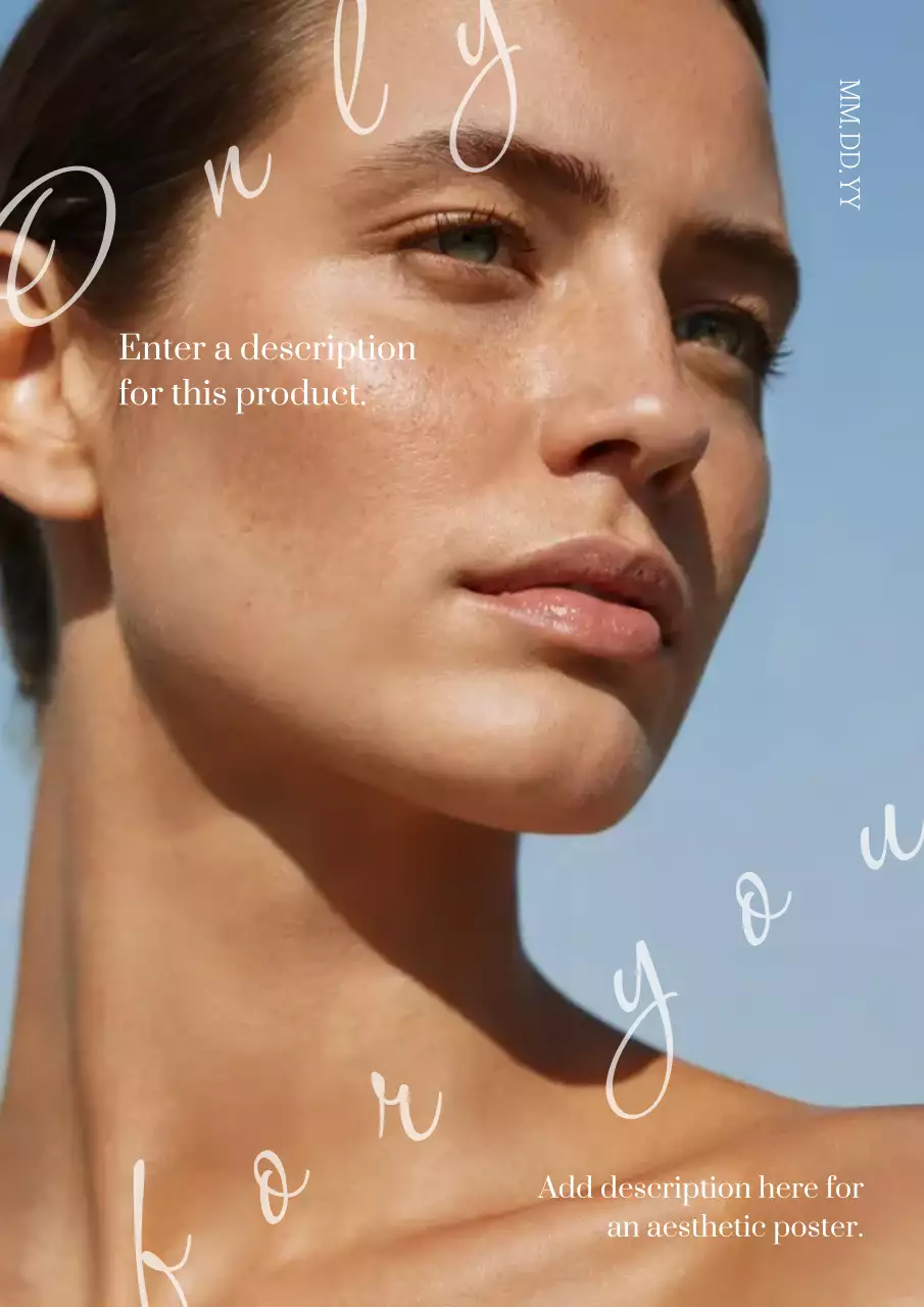 beige aesthetic skincare advertisement