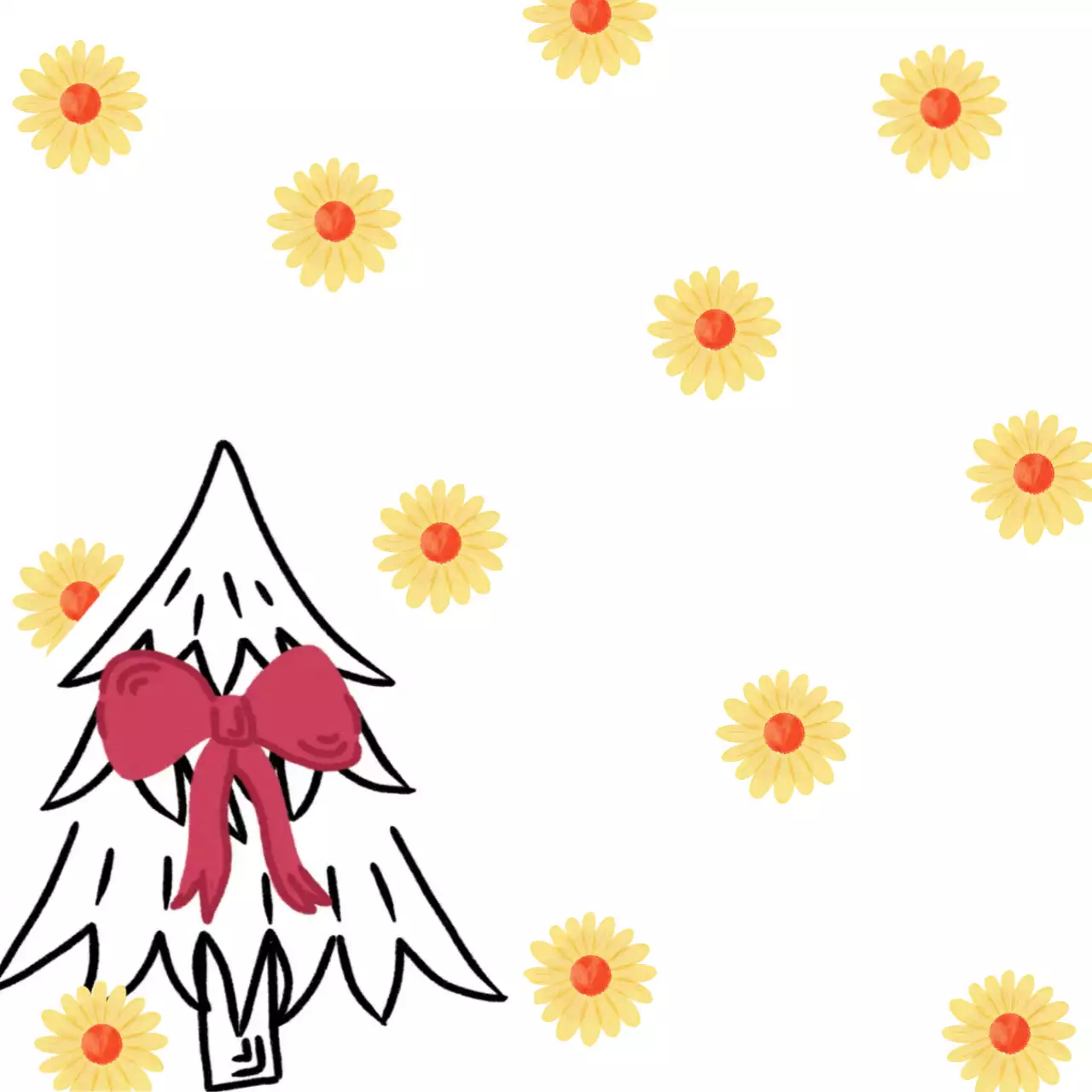 흰색 심플 크리스마스 엽서