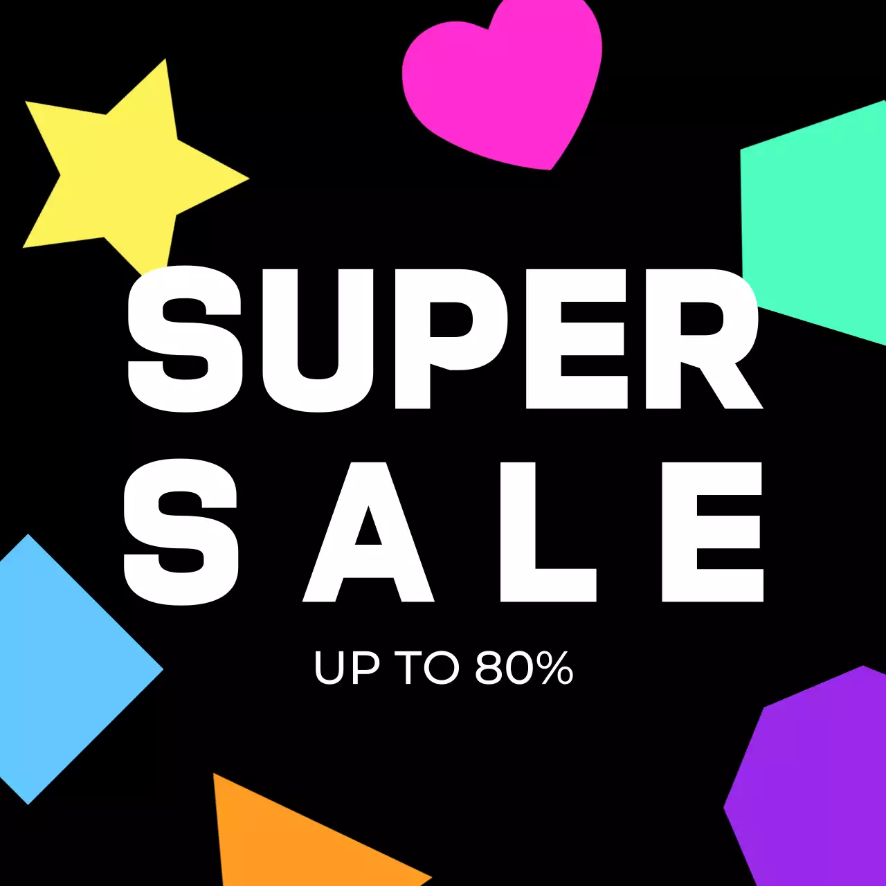 검정 팝 세일 프로모션