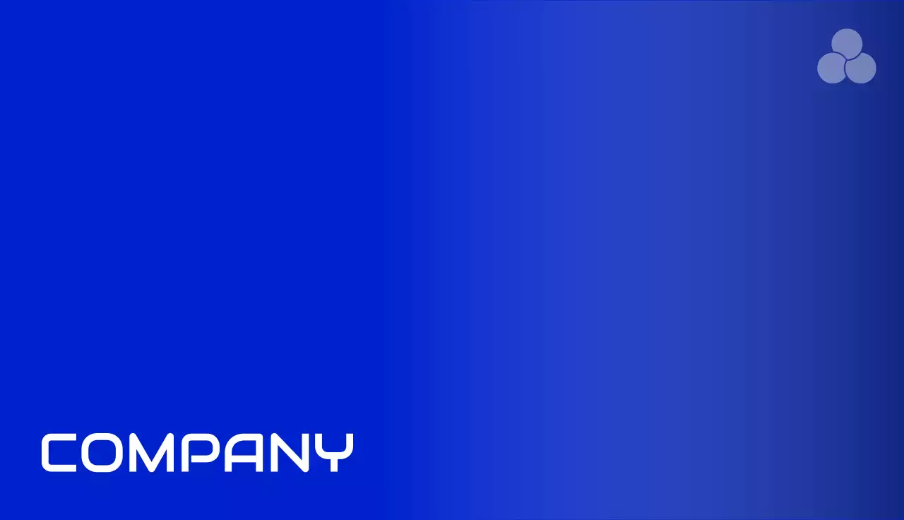 파랑 모던 회사 카드