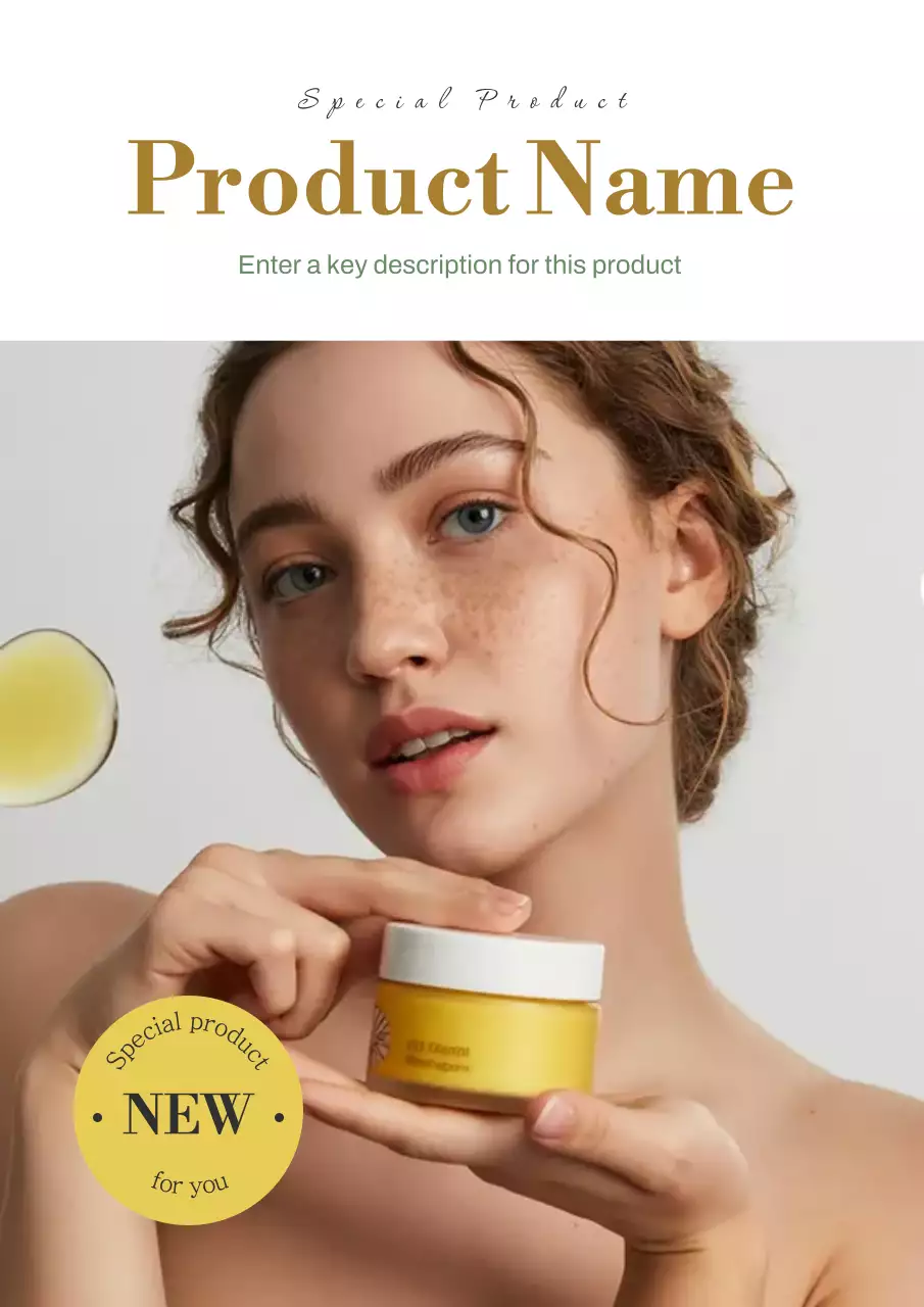 yellow modern skincare advertisement