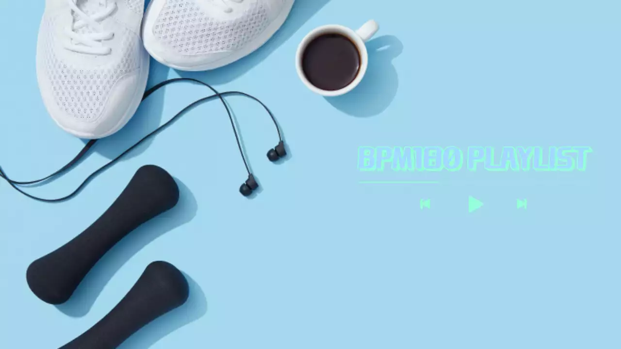 White minimal workout playlist promotion