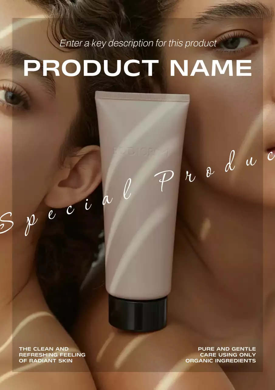 beige elegant skincare advertisement