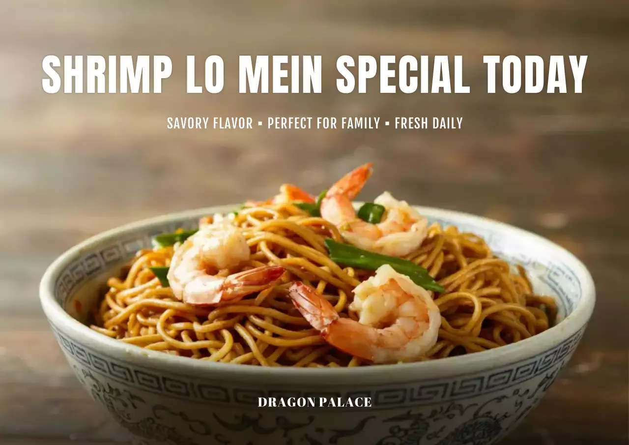 Brown Traditional Noodle Advertisement Poster