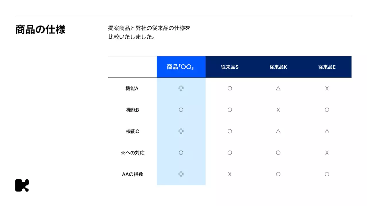 青 シンプル アクセサリー 提案書