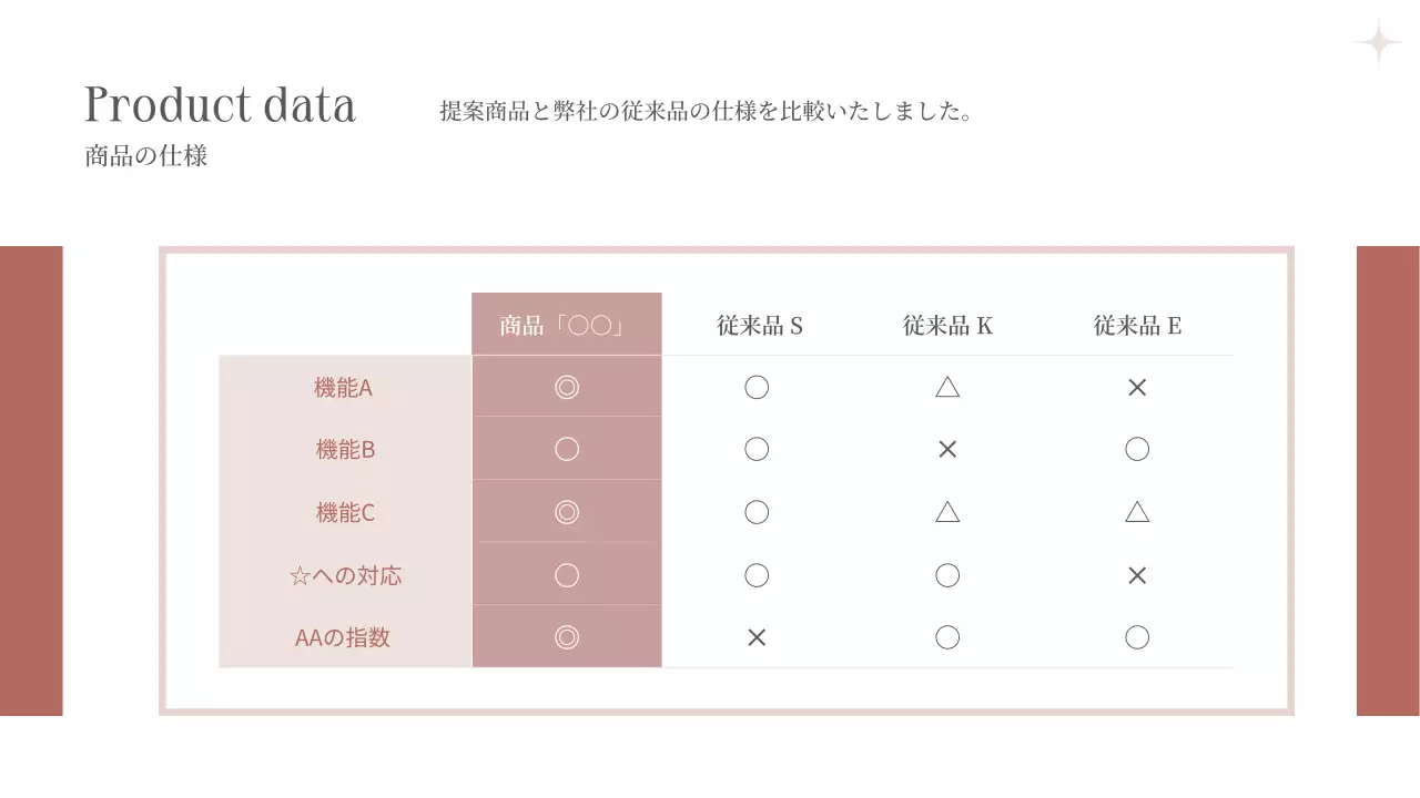 ベージュ シンプル 美容 提案書