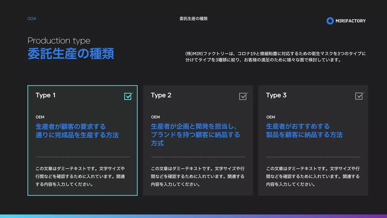 黒 モダン 委託生産 提案書 プレゼンテーション