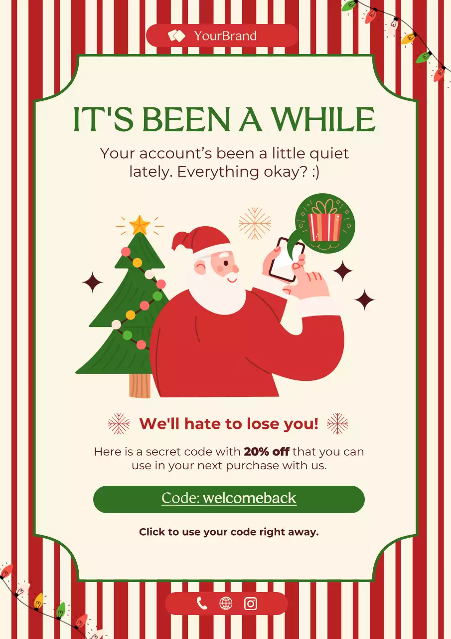 Red Festive Christmas Holiday Promotion Poster