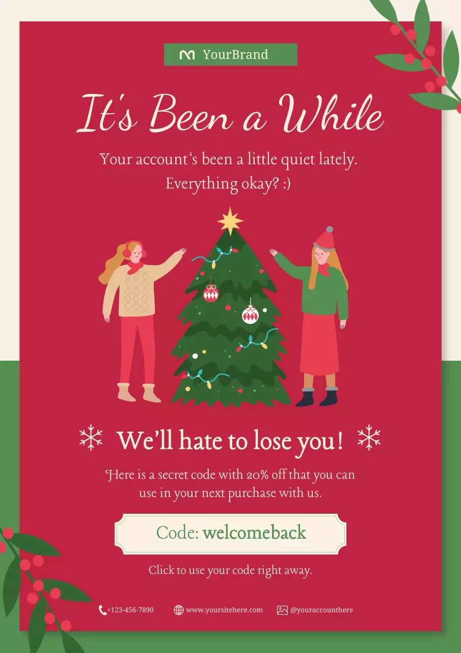 Green Festive Christmas Holiday Promotion Poster