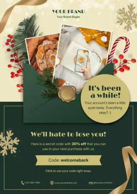 Green Festive Christmas Holiday Promotion Poster