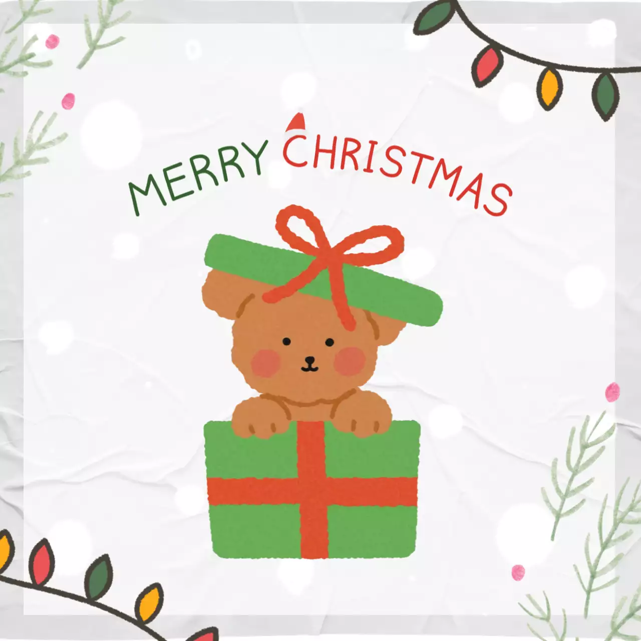 크리스마스 강아지 선물용