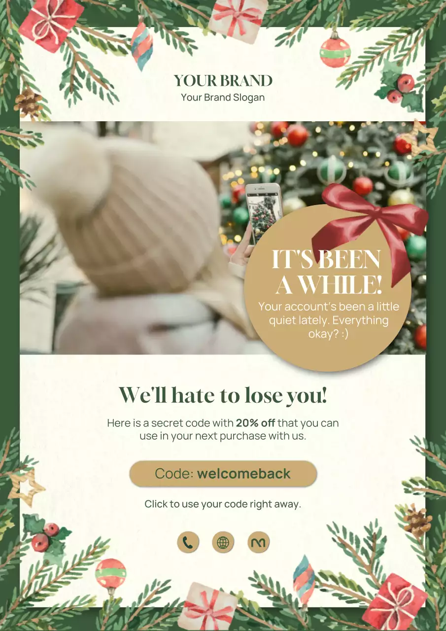 Green Festive Christmas Holiday Promotion Poster