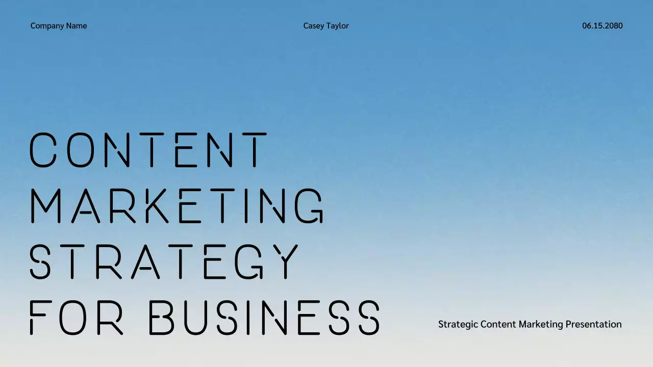 Blue Modern Marketing Presentation