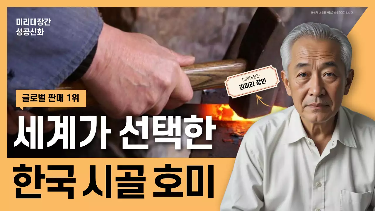 주황 전통 공예품 광고