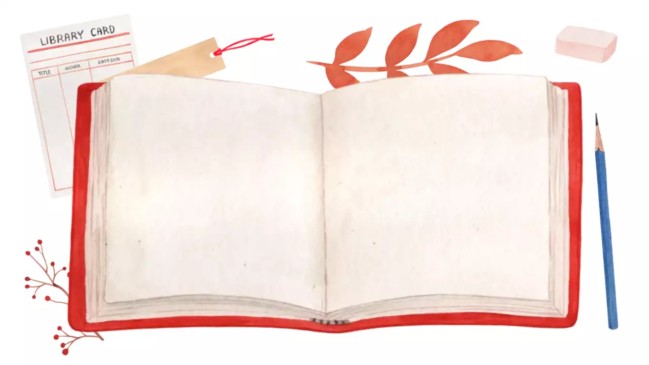 빈티지 수채화 빨강 심플 노트