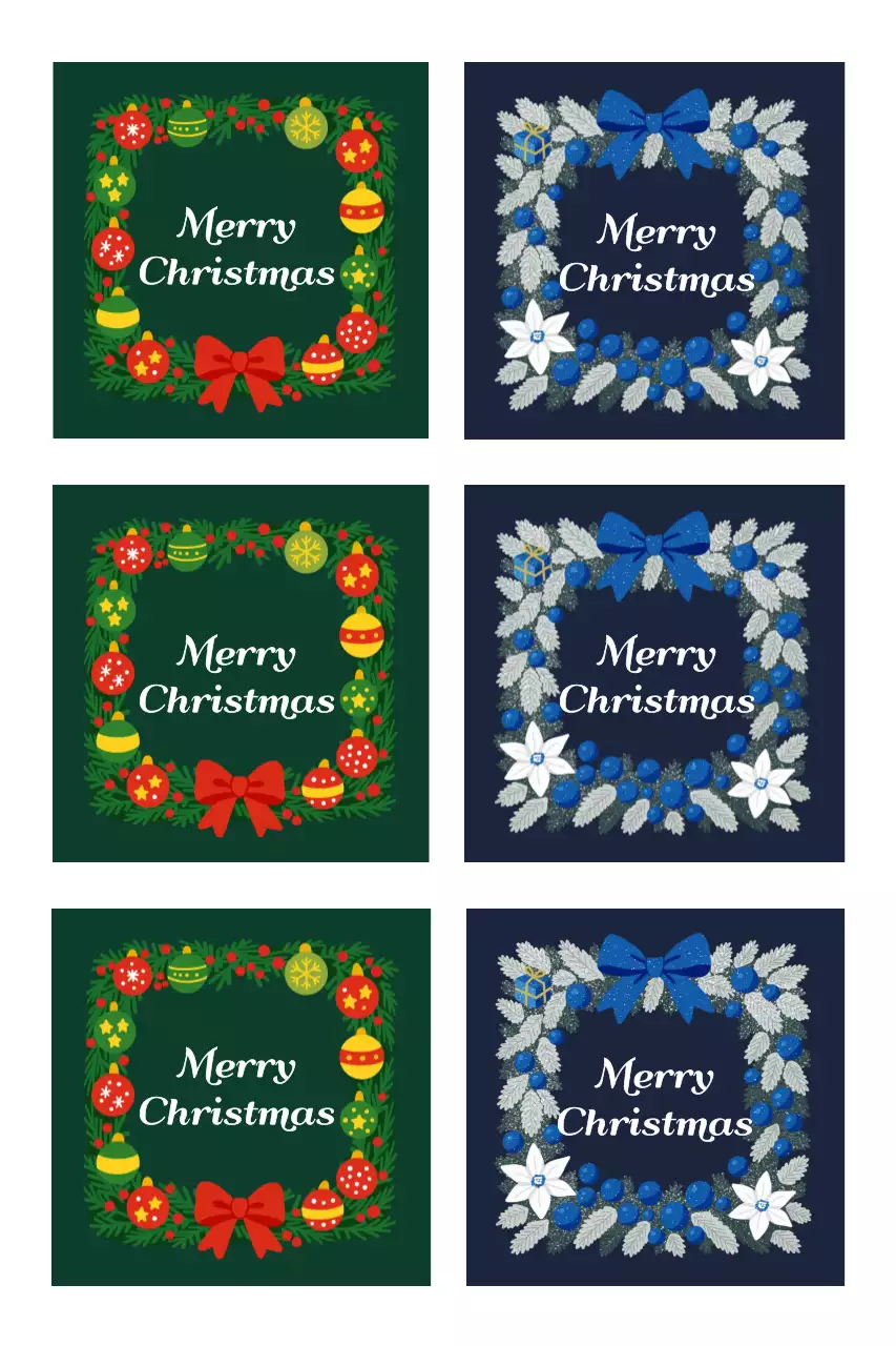 초록 클래식 크리스마스 인사