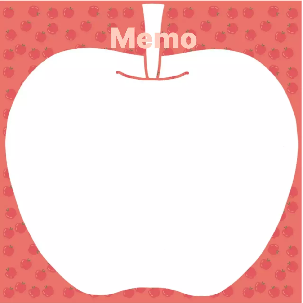 빨강 아기자기한 메모지 문구