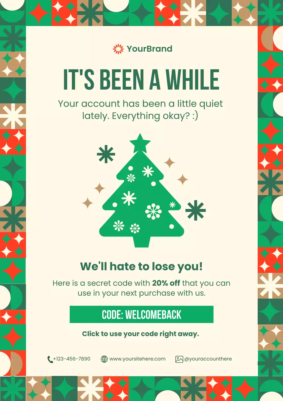 Green Festive Christmas Holiday Promotion Poster