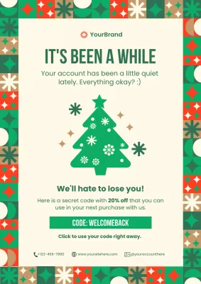 Green Festive Christmas Holiday Promotion Poster