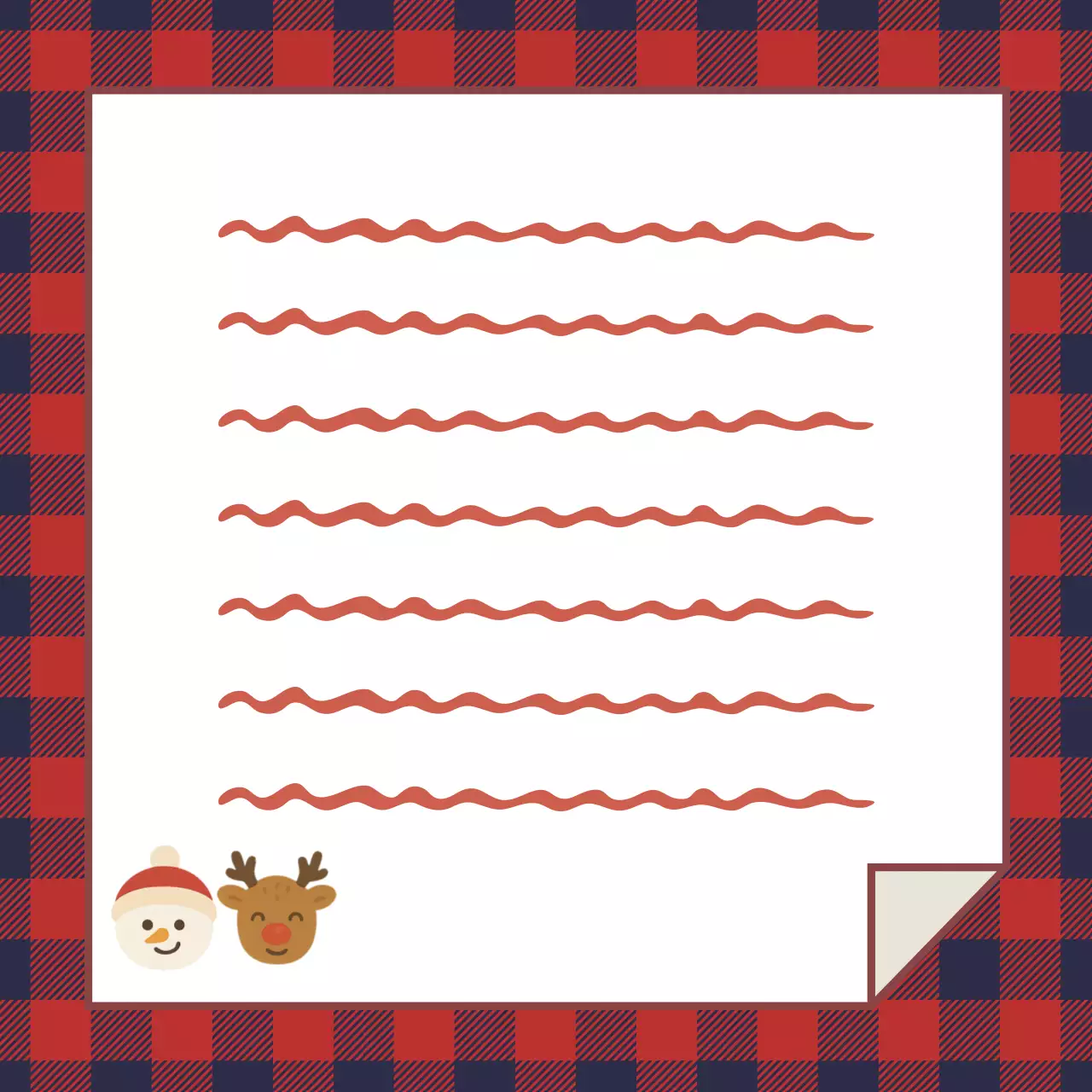 빨강 아기자기한 크리스마스 메모지