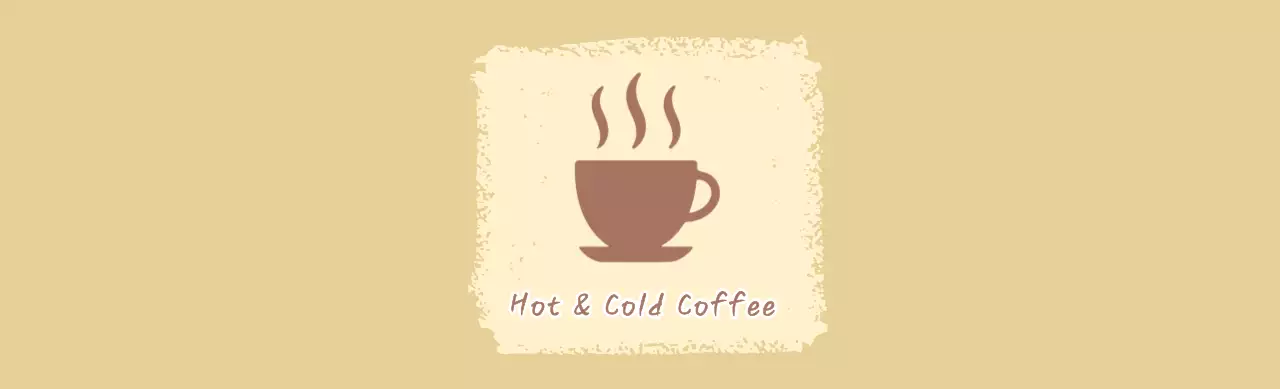 베이지 빈티지 커피 광고