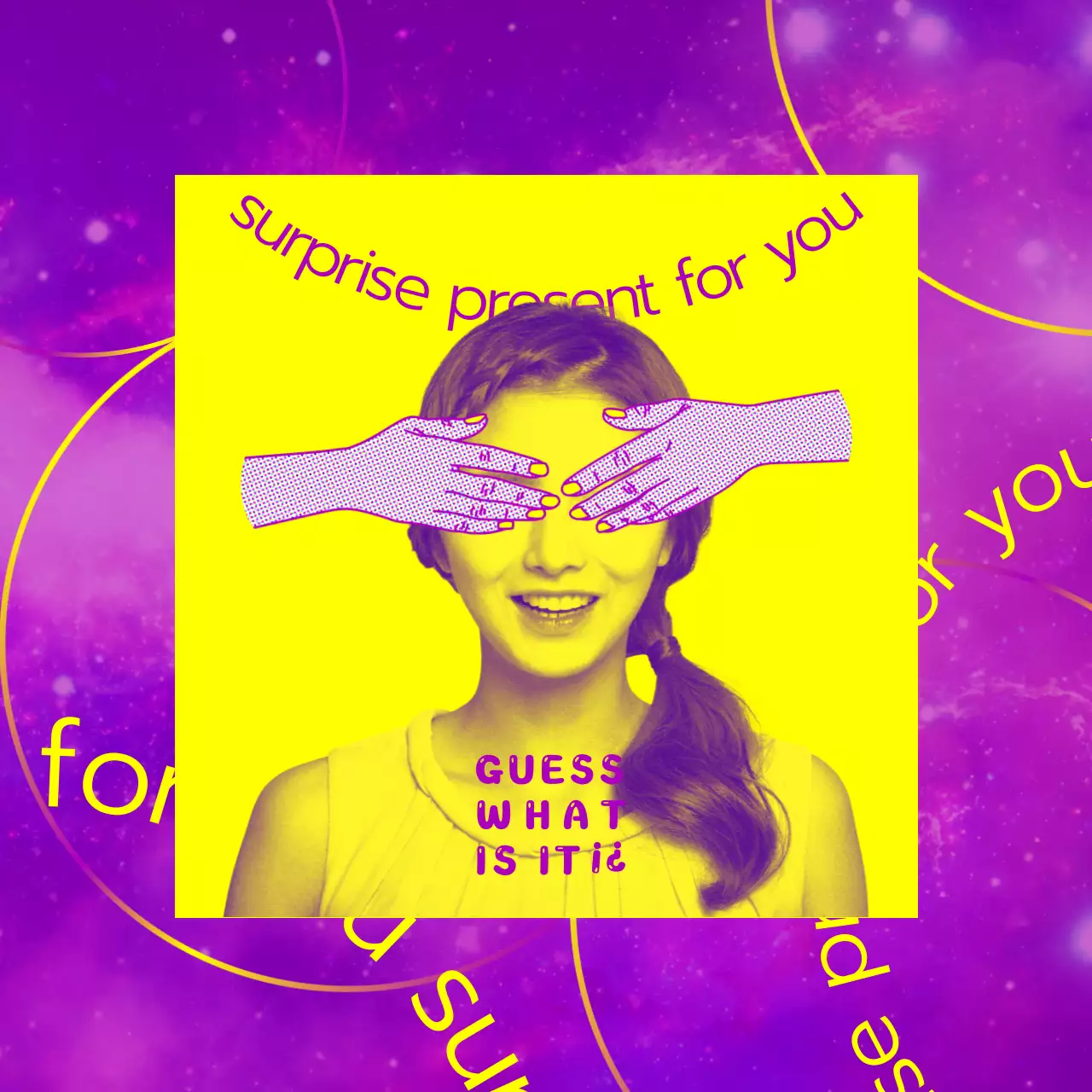 黄色 ポップ サプライズ ポスター