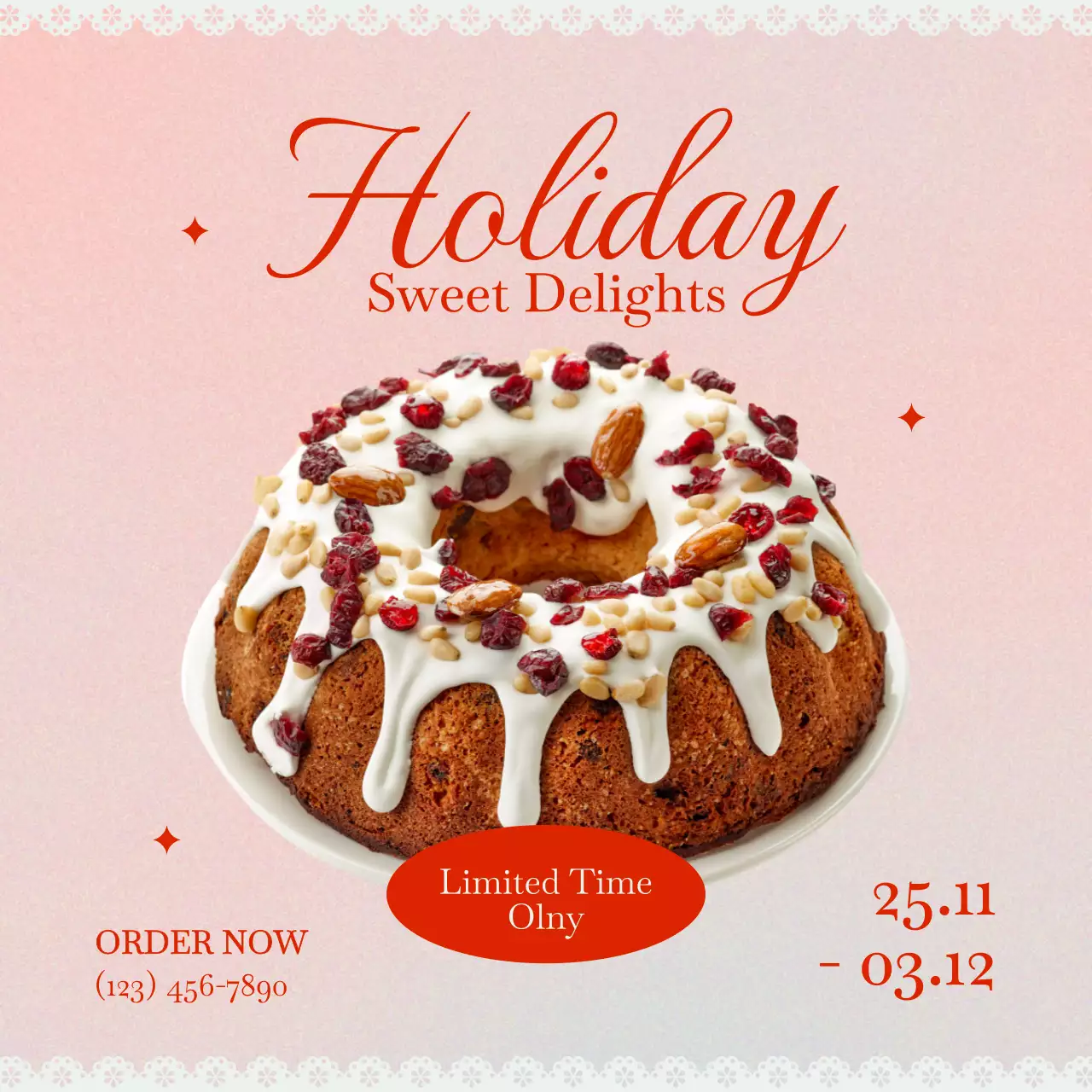 Pink Elegant Holiday Promotion Social Media Post