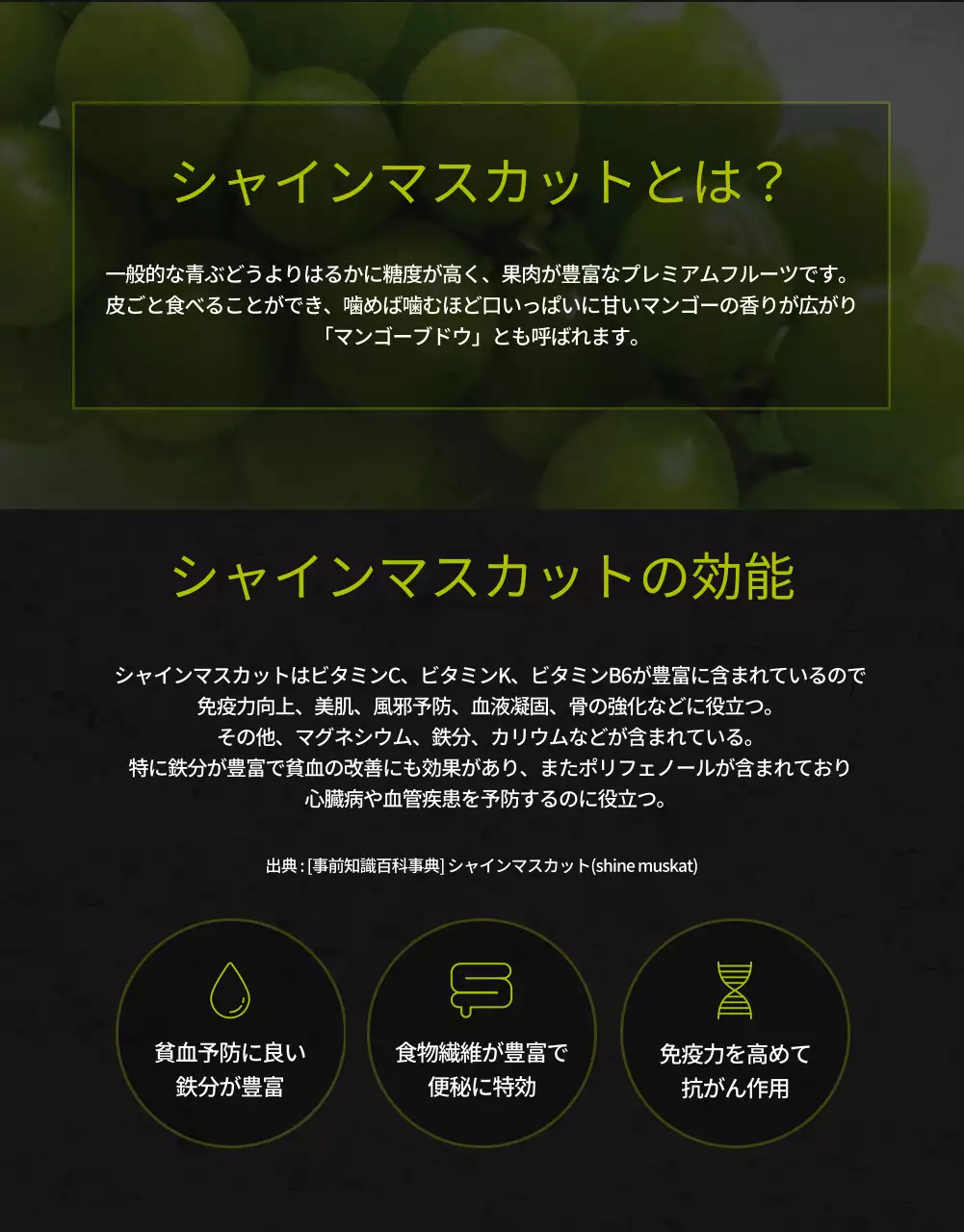 黒 上品 フルーツ パンフレット 詳細ページ