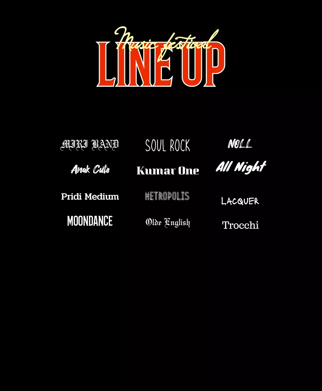 レッドグラデーションの稲妻をコンセプトにしたロックフェスティバル。