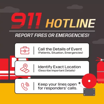 Red Modern Emergency Announcement Social Media Post