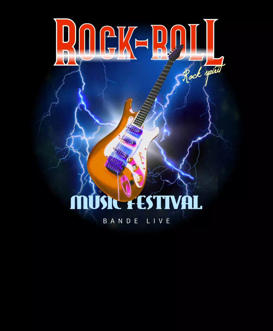 レッドグラデーションの稲妻をコンセプトにしたロックフェスティバル。