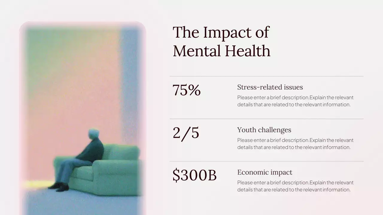 Pink Minimal Mental Health Presentation